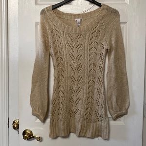 Y2K H&M Pointelle Knit Crochet Mohair Sweater